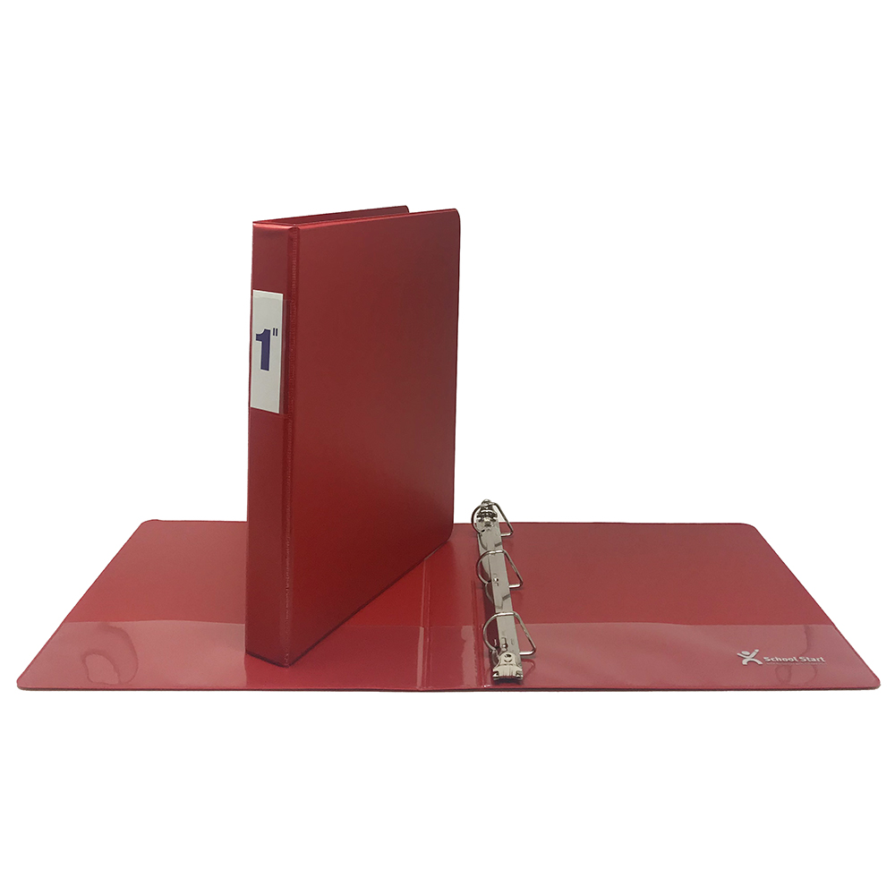 School Start D-Ring Binder (1", Red)